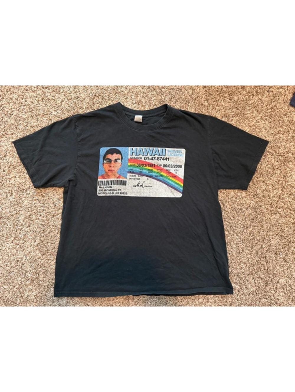 Mclovin id card t shirt xl